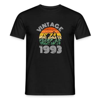 Vintage 1993 30th Birthday Shirt Cadeau - T-shirt homme - noir - Devant - AI Model Male 178 light (178cm)