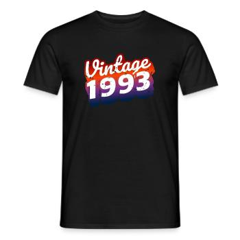 Vintage 1993 30th Birthday Shirt Cadeau - T-shirt homme - noir - Devant - AI Model Male 178 light (178cm)