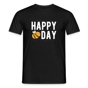 Happy Bee Day Imker Shirt - Männer T-Shirt - Schwarz - Vorne - AI Model Male 178 light (178cm)
