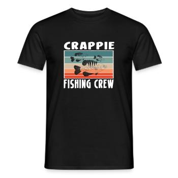 Chemise vintage Retro Crappie Fishing Crew - T-shirt homme - noir - Devant - AI Model Male 178 light (178cm)