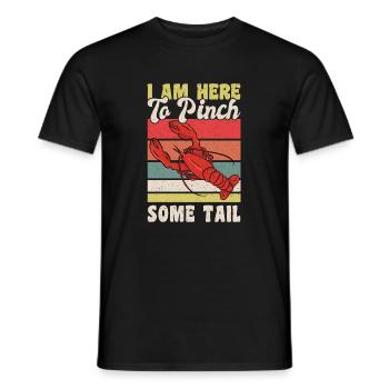 I Am Here To Pinch Some Tail Crawfish - Men's T-Shirt - black - Front - AI Model Male 178 light (178cm)