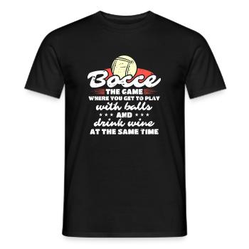 Bocce Shirt Gift Boccia Player - Men's T-Shirt - black - Front - AI Model Male 178 light (178cm)