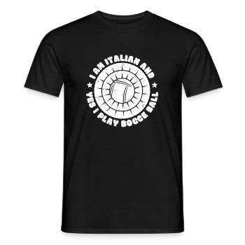 I Am Italian And Yes I Play Bocce Ball - Männer T-Shirt - Schwarz - Vorne - AI Model Male 178 light (178cm)