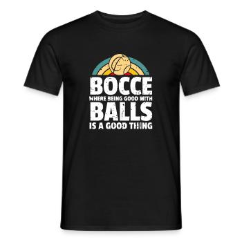 Bocce Shirt Gift Boccia Player - Men's T-Shirt - black - Front - AI Model Male 178 light (178cm)