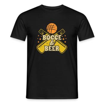Bocce & Beer Shirt Cadeau - T-shirt homme - noir - Devant - AI Model Male 178 light (178cm)