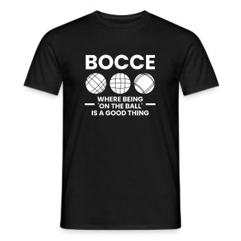Bocce Shirt Gift Boccia Player - Men's T-Shirt - black - Front - AI Model Male 178 light (178cm)