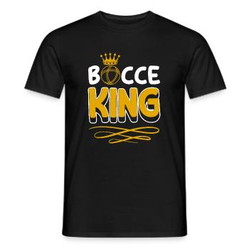 Bocce King Shirt Gift Partner Look Boccia - Men's T-Shirt - black - Front - AI Model Male 178 light (178cm)