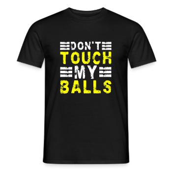 Don't Touch My Balls Boccia Player - Men's T-Shirt - black - Front - AI Model Male 178 light (178cm)