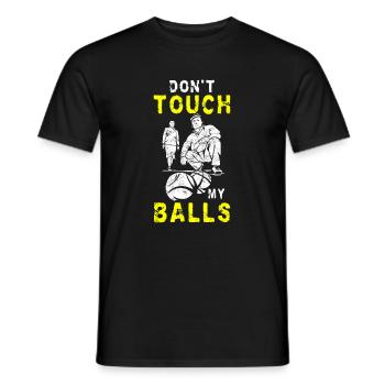 Ne touche pas mes couilles Joueur de boccia - T-shirt homme - noir - Devant - AI Model Male 178 light (178cm)