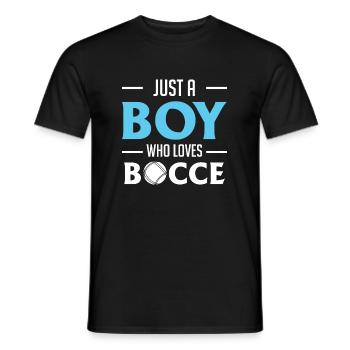 Just A Boy Who Loves Bocce - Männer T-Shirt - Schwarz - Vorne - AI Model Male 178 light (178cm)