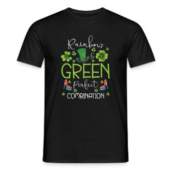 T-shirt LGBT de la Saint-Patrick - T-shirt homme - noir - Devant - AI Model Male 178 light (178cm)
