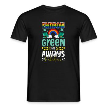 T-shirt LGBT de la Saint-Patrick - T-shirt homme - noir - Devant - AI Model Male 178 light (178cm)