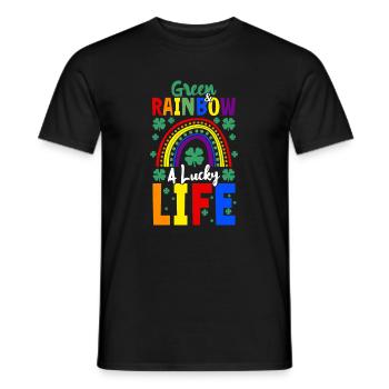 T-shirt LGBT de la Saint-Patrick - T-shirt homme - noir - Devant - AI Model Male 178 light (178cm)