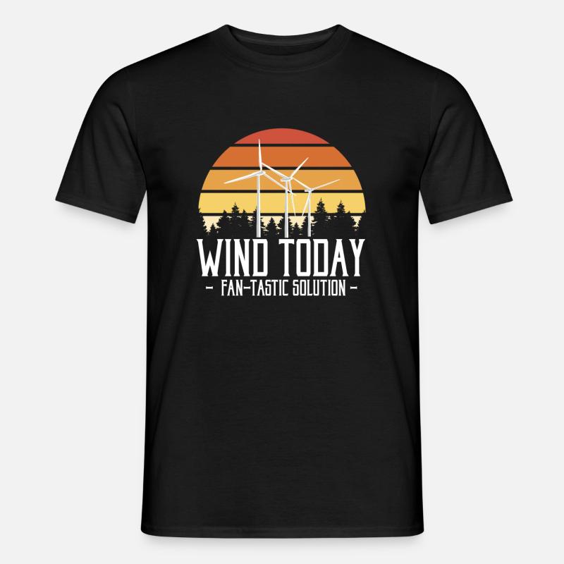 Wind Today Fan-Tastic Solution - Men’s T-shirt - black