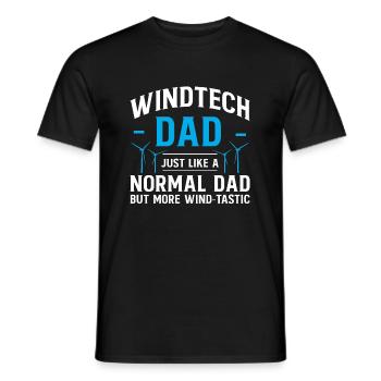 Windtech Dad Just Like A Normal Dad Vatertag Papa - Männer T-Shirt - Schwarz - Vorne - AI Model Male 178 light (178cm)