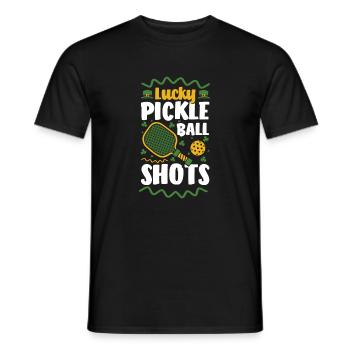 Joueur de pickleball Cadeau de chandail de la Saint-Patrick - T-shirt homme - noir - Devant - AI Model Male 178 light (178cm)