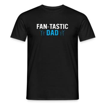 Fan-Tastic Dad Shirt Father's Day Dad Daddy - Men's T-Shirt - black - Front - AI Model Male 178 light (178cm)