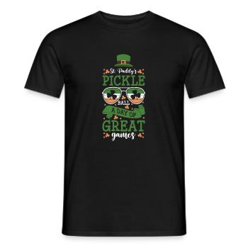 Joueur de pickleball Cadeau de chandail de la Saint-Patrick - T-shirt homme - noir - Devant - AI Model Male 178 light (178cm)