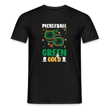 Joueur de pickleball Cadeau de chandail de la Saint-Patrick - T-shirt homme - noir - Devant - AI Model Male 178 light (178cm)