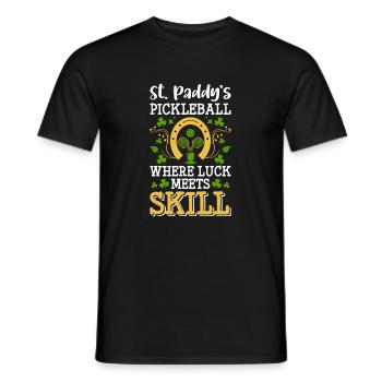 Joueur de pickleball Cadeau de chandail de la Saint-Patrick - T-shirt homme - noir - Devant - AI Model Male 178 light (178cm)