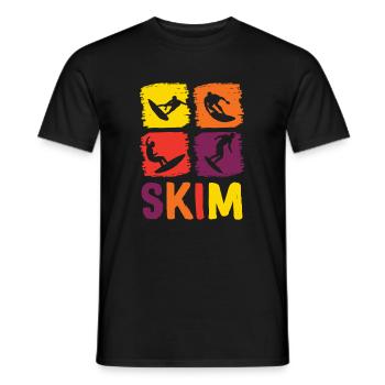 Cadeau de chemise Vintage Retro Skim - T-shirt homme - noir - Devant - AI Model Male 178 light (178cm)