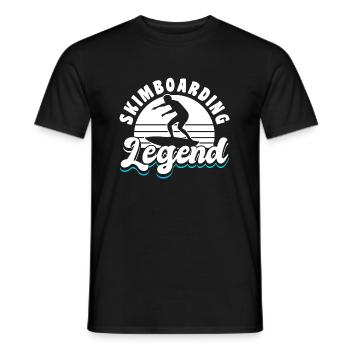 Cadeau de chemise Skimboarding Legend - T-shirt homme - noir - Devant - AI Model Male 178 light (178cm)