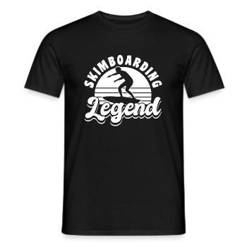 Skimboarding Legend Shirt Gift - Men's T-Shirt - black - Front - AI Model Male 178 light (178cm)