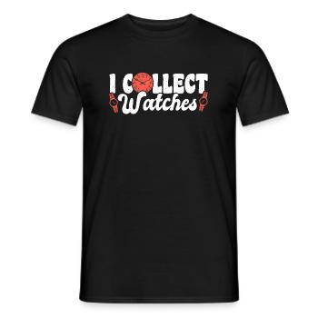 Je collectionne les montres Montres Chemise de collection - T-shirt homme - noir - Devant - AI Model Male 178 light (178cm)