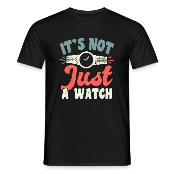Ce n’est pas seulement une chemise de collection de montres - T-shirt homme - noir - Devant - AI Model Male 178 light (178cm)