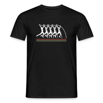 Vintage Retro Stabhochsprung Shirt Geschenk - Männer T-Shirt - Schwarz - Vorne - AI Model Male 178 light (178cm)