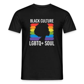 Cadeau de chemise LGBTQ+ Mois LGBT - T-shirt homme - noir - Devant - AI Model Male 178 light (178cm)
