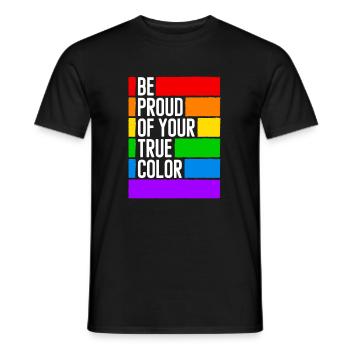 Cadeau de chemise LGBTQ+ Mois LGBT - T-shirt homme - noir - Devant - AI Model Male 178 light (178cm)