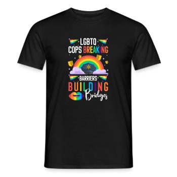 Cadeau de chemise LGBTQ+ Mois LGBT - T-shirt homme - noir - Devant - AI Model Male 178 light (178cm)