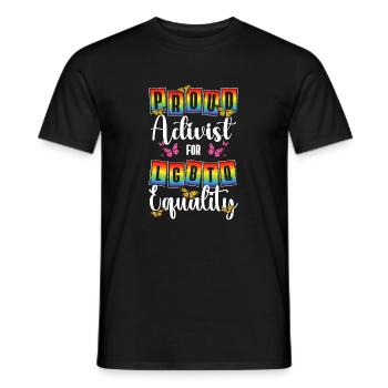 Cadeau de chemise LGBTQ+ Mois LGBT - T-shirt homme - noir - Devant - AI Model Male 178 light (178cm)