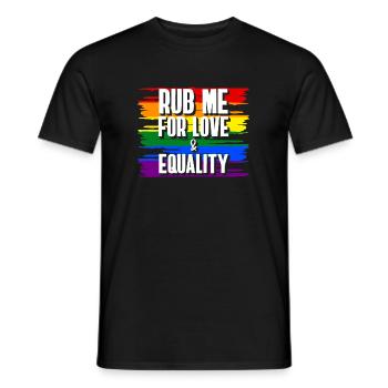 Cadeau de chemise LGBTQ+ Mois LGBT - T-shirt homme - noir - Devant - AI Model Male 178 light (178cm)