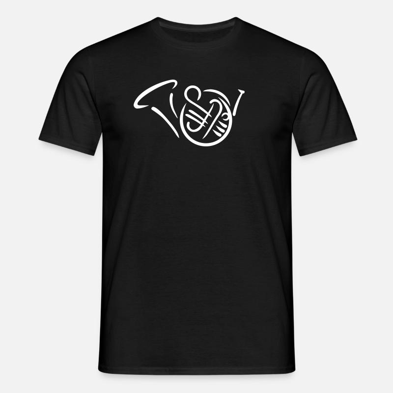 French horn - Men's T-Shirt - black