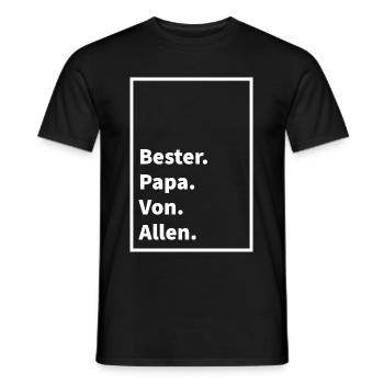 Bester Papa von allen - Männer T-Shirt - Schwarz - Vorne - AI Model Male 178 light (178cm)