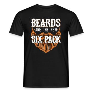 Beards Are The New Six Pack Funny Beard Lover Men - Men's T-Shirt - black - Front - AI Model Male 178 light (178cm)