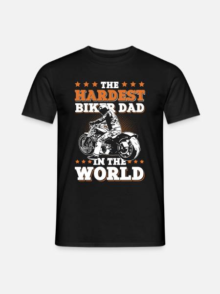 Motorcycle dad biker dad - Men's T-Shirt - black