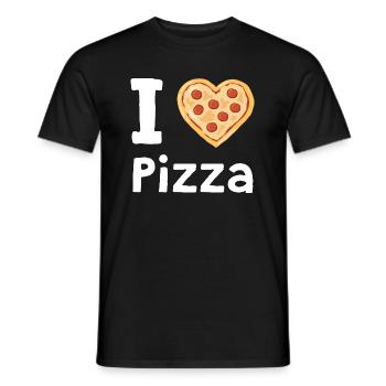I Love Pizza Pizzeria - Men's T-Shirt - black - Front - AI Model Male 178 light (178cm)