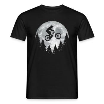 Mountainbiker Moon Cyclist Cyclist Cyclist - Men's T-Shirt - black - Front - AI Model Male 178 light (178cm)