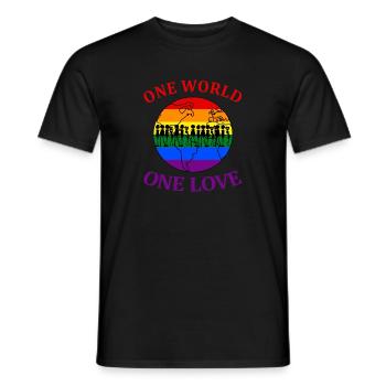 un monde que l’on aime - T-shirt homme - noir - Devant - AI Model Male 178 light (178cm)