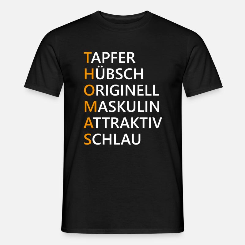 Thomas Name Geschenk - Männer T-Shirt - Schwarz