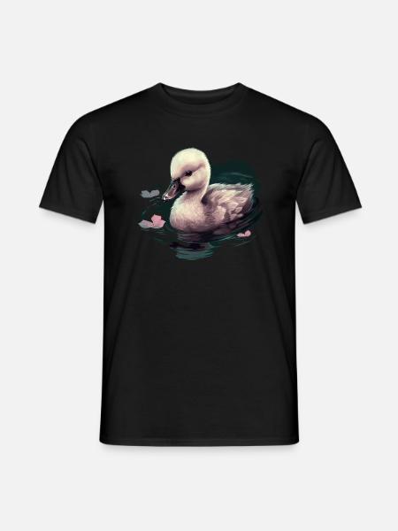 Baby Swan Bird Chick - Men's T-Shirt - black