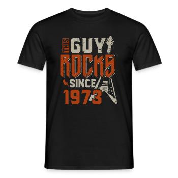 Dieser Kerl rockt seit 1973 Jahrgang Geburtstag - Männer T-Shirt - Schwarz - Vorne - AI Model Male 178 light (178cm)