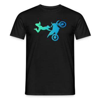 Motocross Dirt Bike Rider Motorcycle - Men's T-Shirt - black - Front - AI Model Male 178 light (178cm)