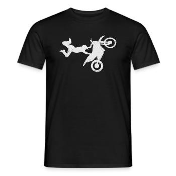 Motocross Dirt Bike Rider Motorcycle - Men's T-Shirt - black - Front - AI Model Male 178 light (178cm)