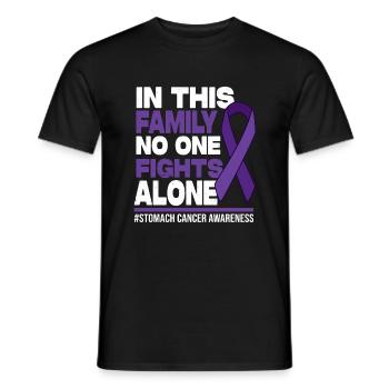 No One Fights Alone - Stomach Cancer Awareness - Männer T-Shirt - Schwarz - Vorne - AI Model Male 178 light (178cm)