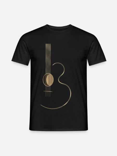 Acoustic Guitar Logo - Men's T-Shirt - black