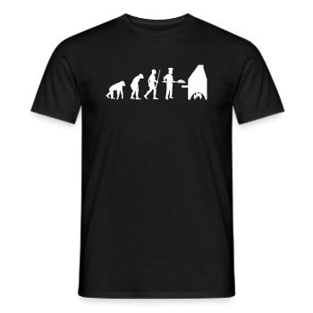 Bäcker Baker Evolution - Männer T-Shirt - Schwarz - Vorne - AI Model Male 178 light (178cm)